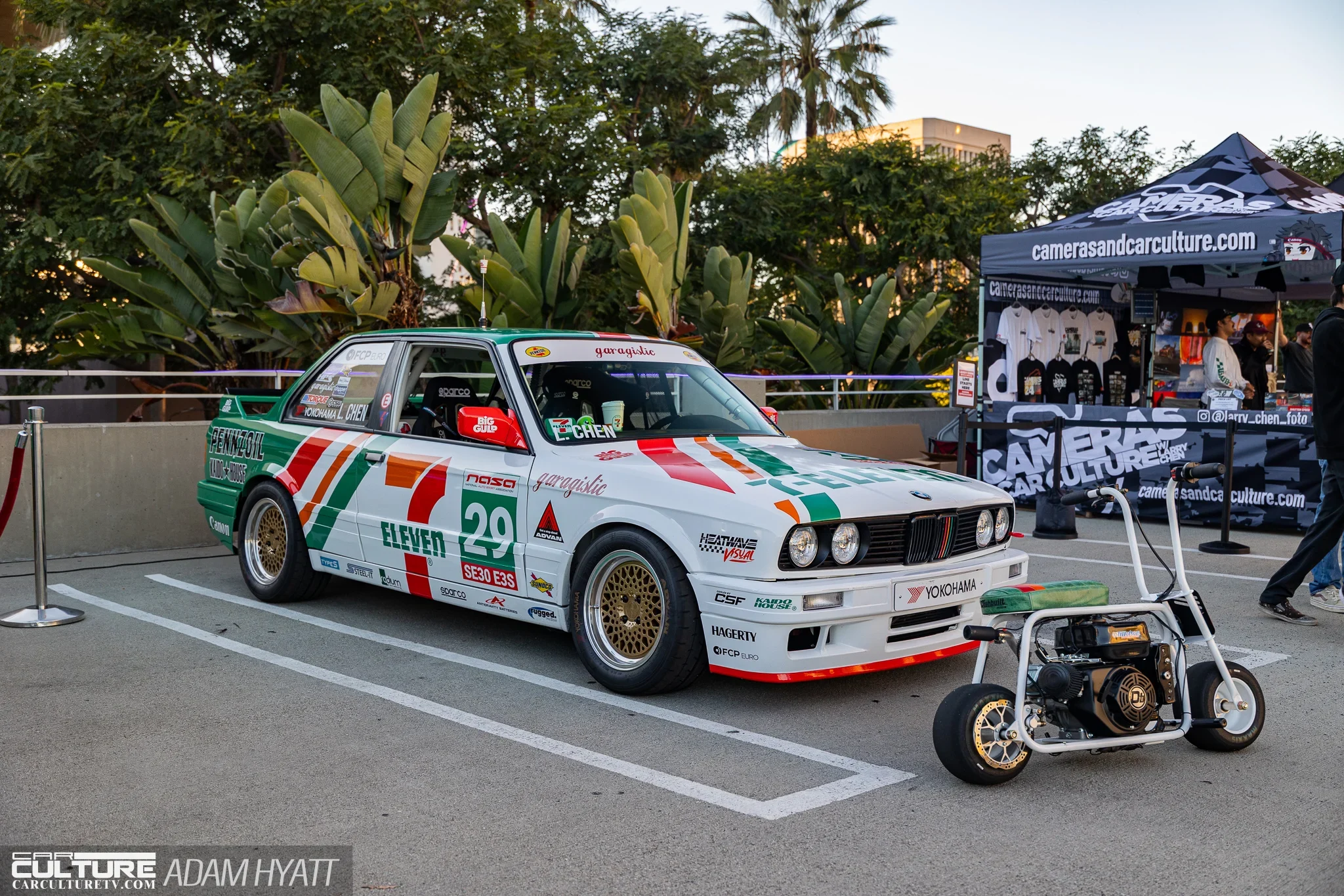 TypeS Auto Night Lights Larry Chen's 7-Eleven BMW