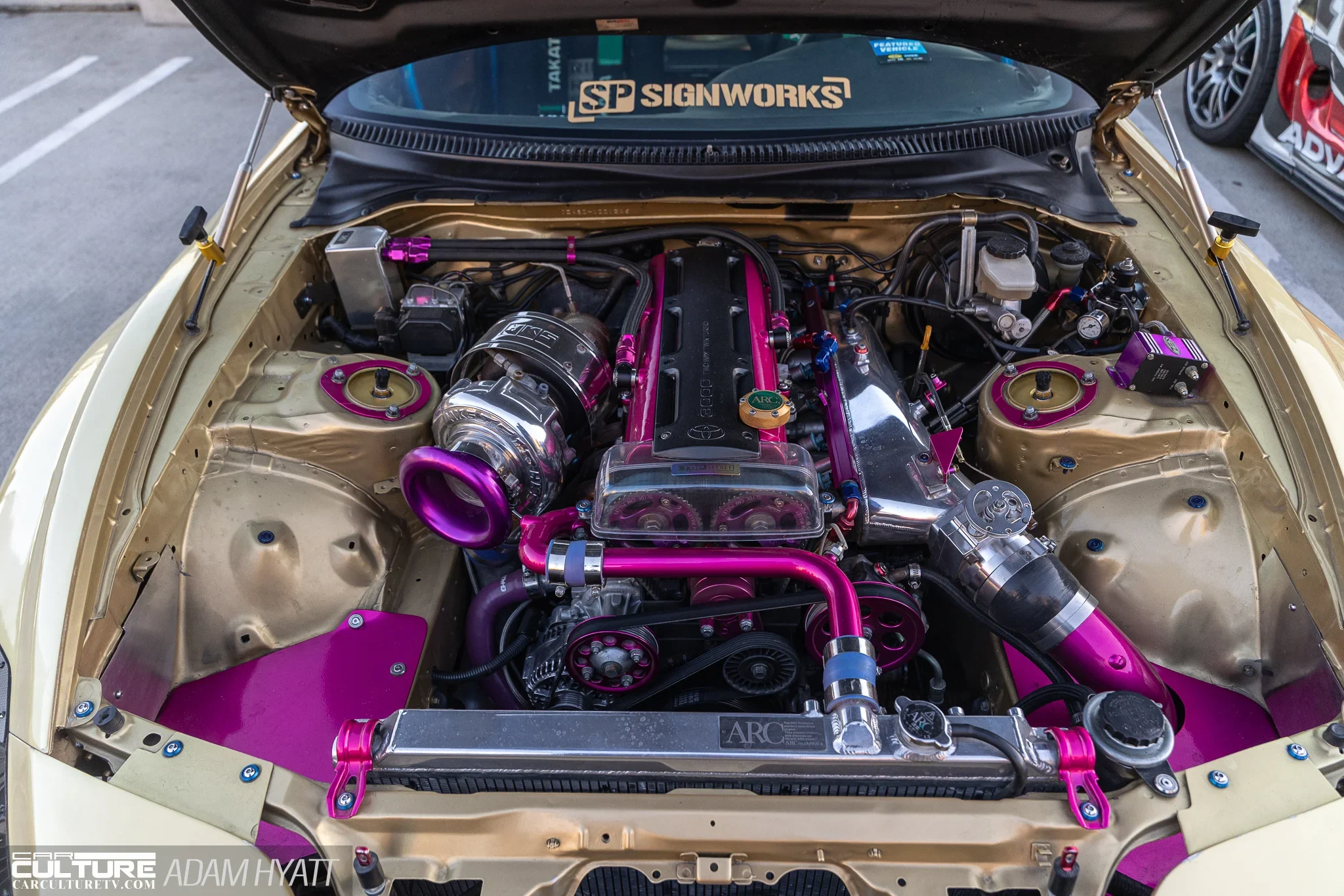 TypeS Auto Night Lights Top Secret Supra Engine bay