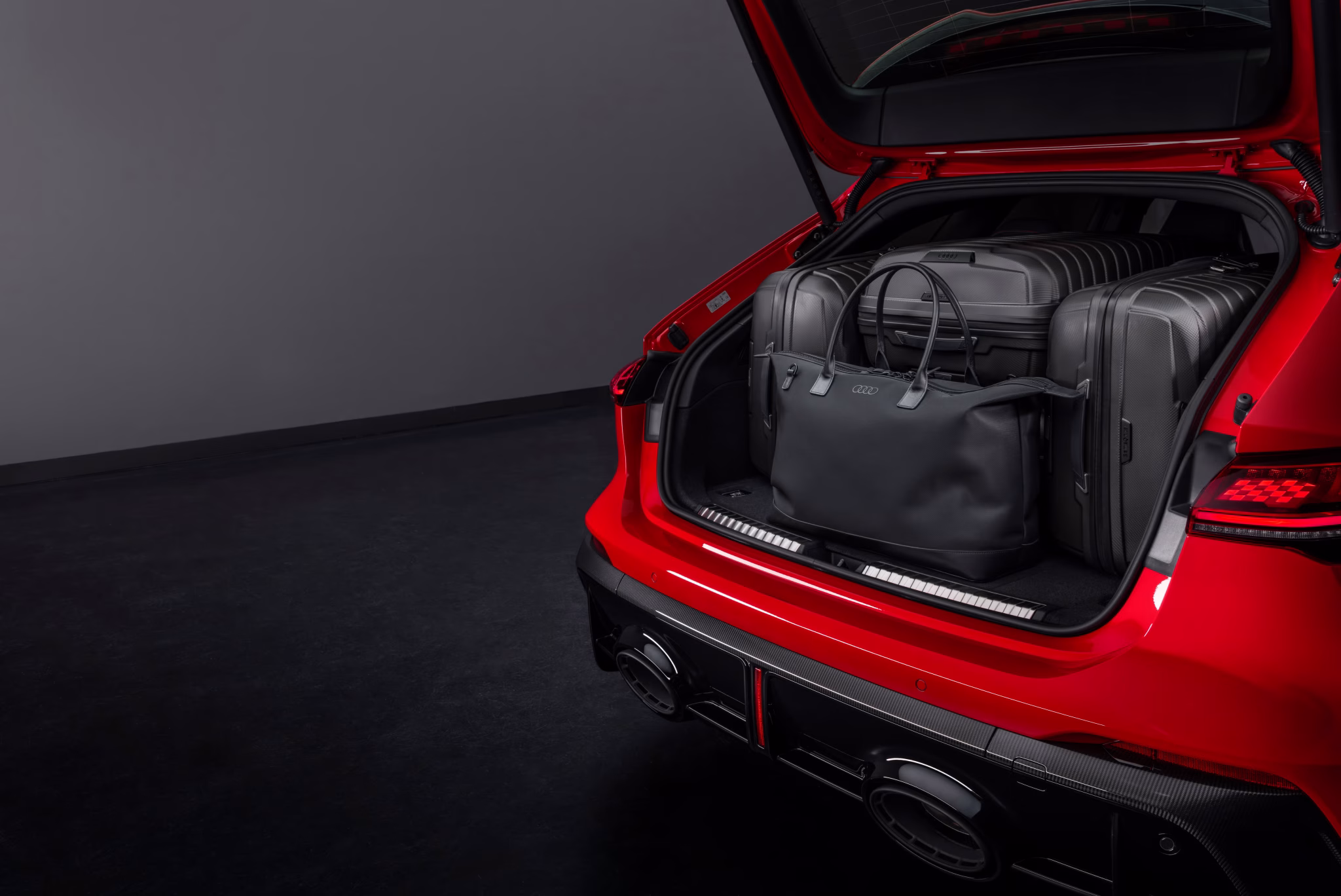 Audi RS5 cargo area with luggage capacity