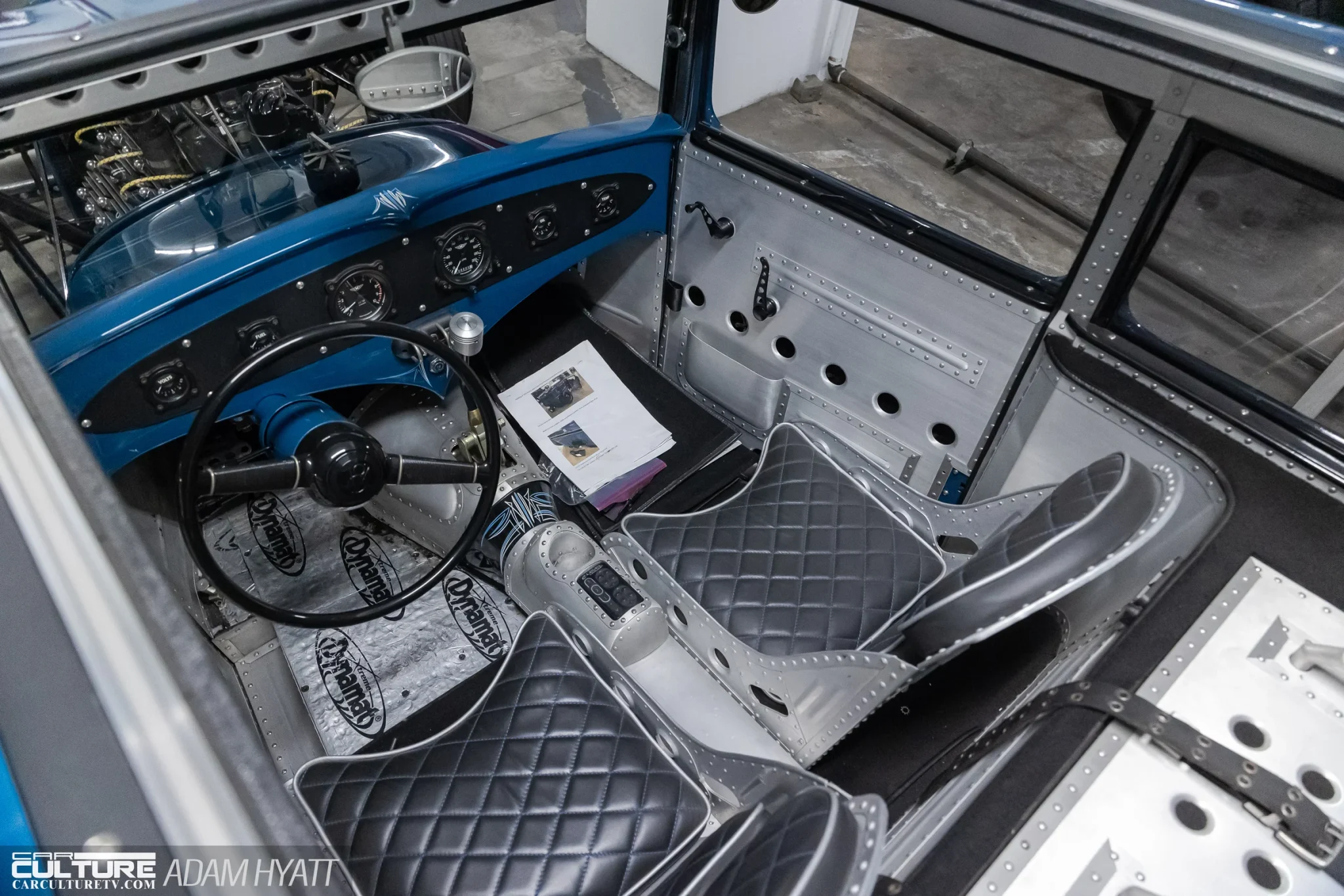 1929 Ford Tudor Custom "Blue Flash" interior