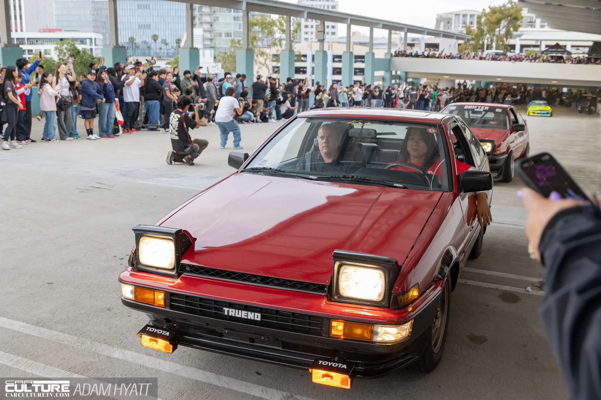 Sung Kang pulling up in his Trueno AE86