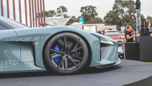 Photo by: Brian Silvestro / Motor1 Detailed shot of Lexus Supercar Concept carbon fiber wheels and low-profile tires